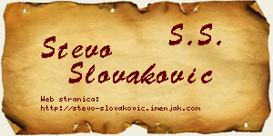 Stevo Slovaković vizit kartica